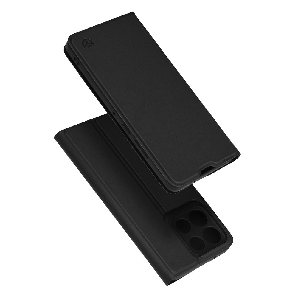 Husa Tip carte pentru Motorola Moto G86 Power DaDen® Magskin Book, Antisoc, Protectie completa spate-ecran, Buzunar card, Piele ecologica, Negru
