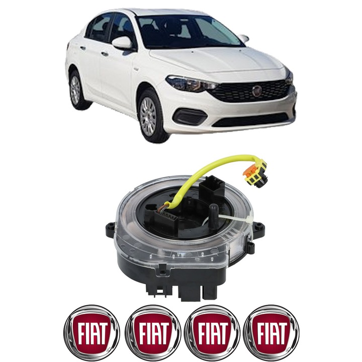 Spirala Airbag Vemo pentru Volan FIAT TIPO Saloon 2015-2022, 4 Stickere auto incluse
