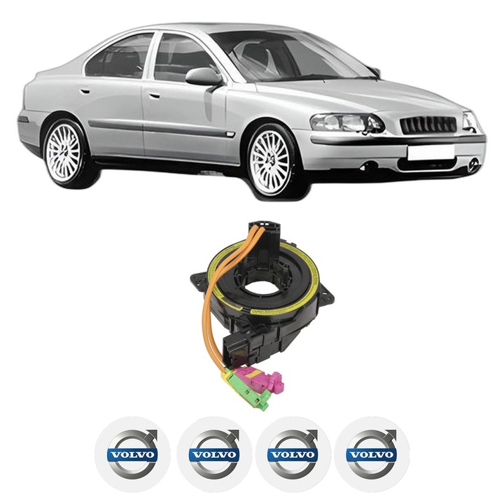 Arc Spirala Airbag FEBI pentru VOLVO S60 I (384) 2000-2010, 4 Stickere auto, 16 pini, 26 pini