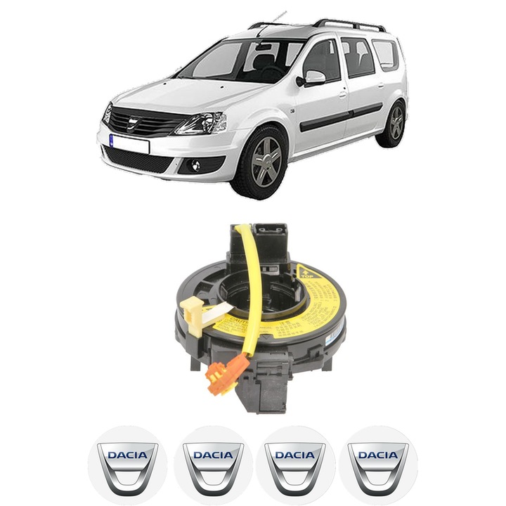Spirala Airbag DACIA LOGAN MCV II 2013-2016, 4 Stickere, Auto, compatibilitate ridicată, montaj simplu