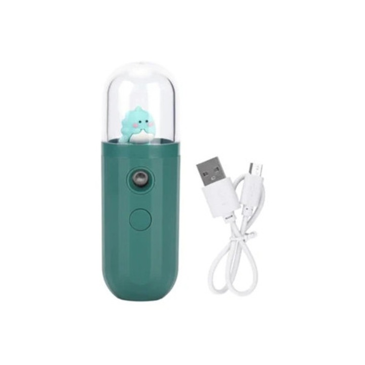 Umidificator mini de 420ml, portabil, cu functie de atomizare, USB, pentru acasa