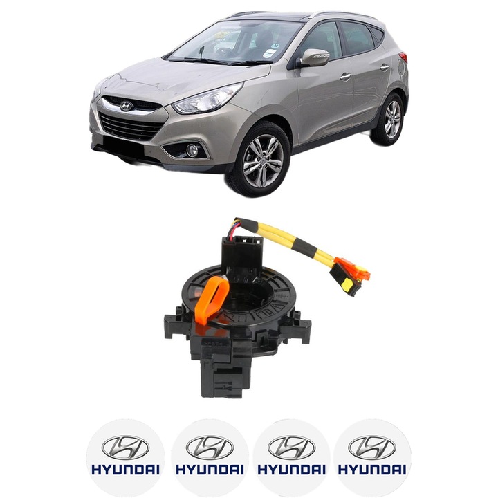 Spirala Airbag Volan Hyundai ix35, 2009-2015, 4 Stickere Auto, 14x10x12cm