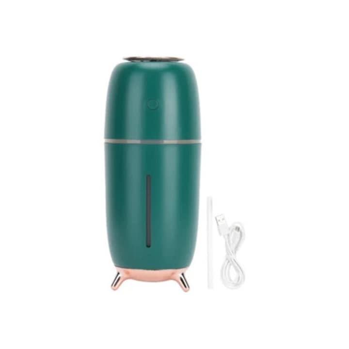Umidificator 300ml, difuzor aromaterapie, cu lumina de noapte, multicolor