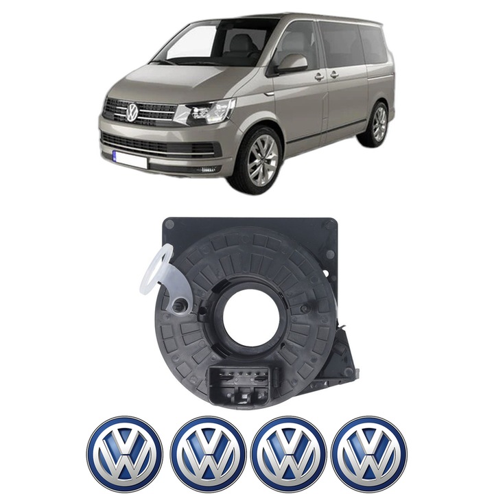 Spirala Airbag Volkswagen TRANSPORTER T5 Bus 2003-2015, cu 4 Stickere Auto