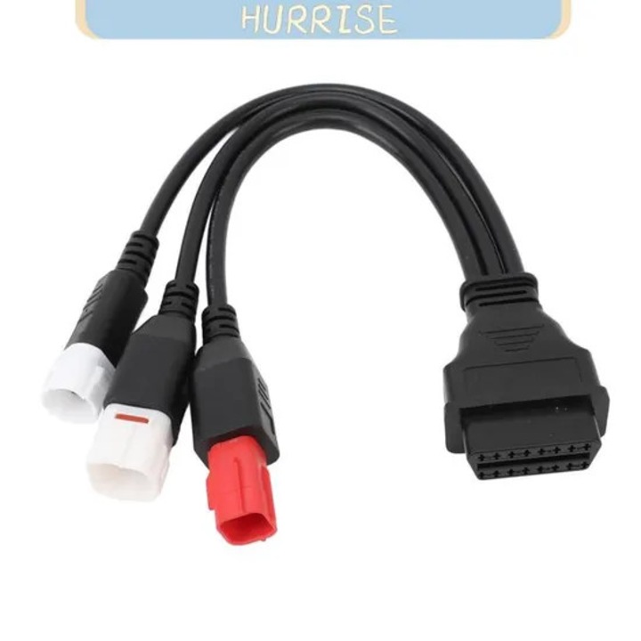 HURRISE 3 az 1-ben motorkerékpár OBD diagnosztikai kábel, 16 tűs – 3 tűs, készlet