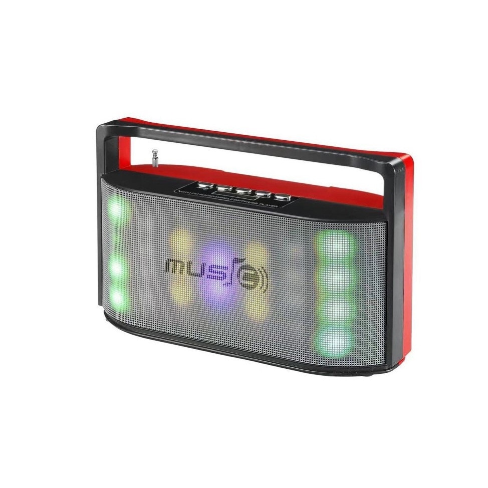 Boxa portabila cu bluetooth, wireless, radio FM, sd card si lumini 1808