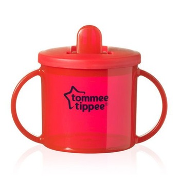 Cana Tommee Tippee Basics First Cup 190 ml, Rosu Cana Tommee Tippee Basics First Cup 190 ml, Rosu
