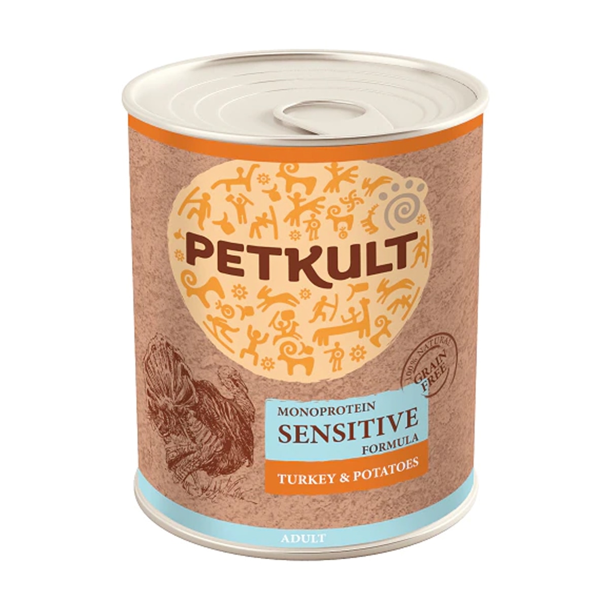 Petkult Adult Dog Sensitive Curcan&Cartofi, 800 g