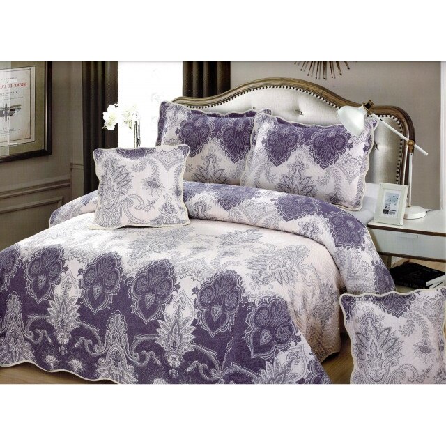 Set Cuvertura pentru Pat 2 Persoane din Bumbac, 5 Piese