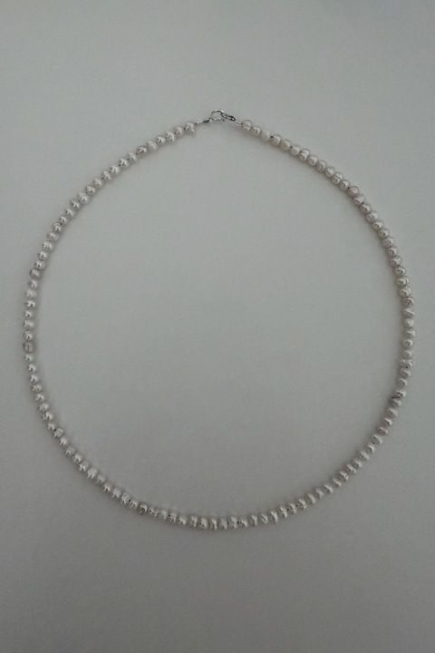 Rain Jewelry, Colier de argint cu perle de cultura, Alb, Argintiu