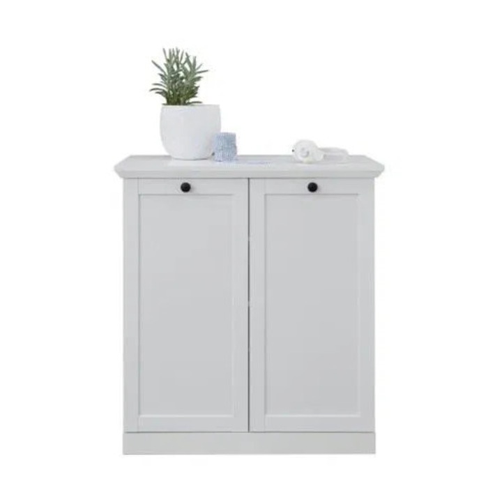 Comoda Expomob BRANDSON, 2 usi, dimensiune 81x41x88 cm, culoare alb