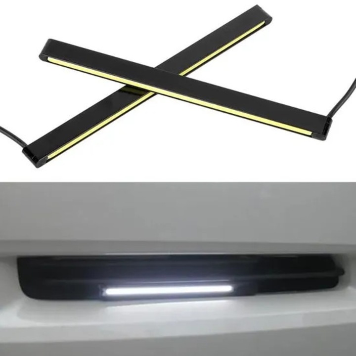 Водоустойчива LED DRL лампа, 21CM, бяла, комплект за модификация на автомобил