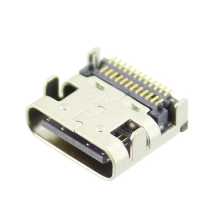 Conector USB C, 3.1, ADAM TECH, USB-C31-S-RA-SMT-BK, T138182