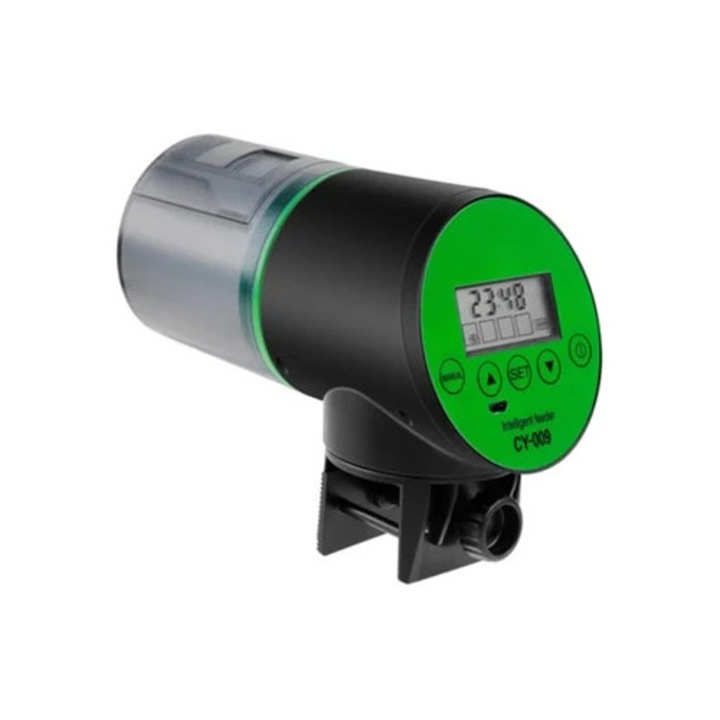 Hranitoare acvarii, Automatic Fish Feeder, Dispenser de hrana, Reincarcabil, LCD