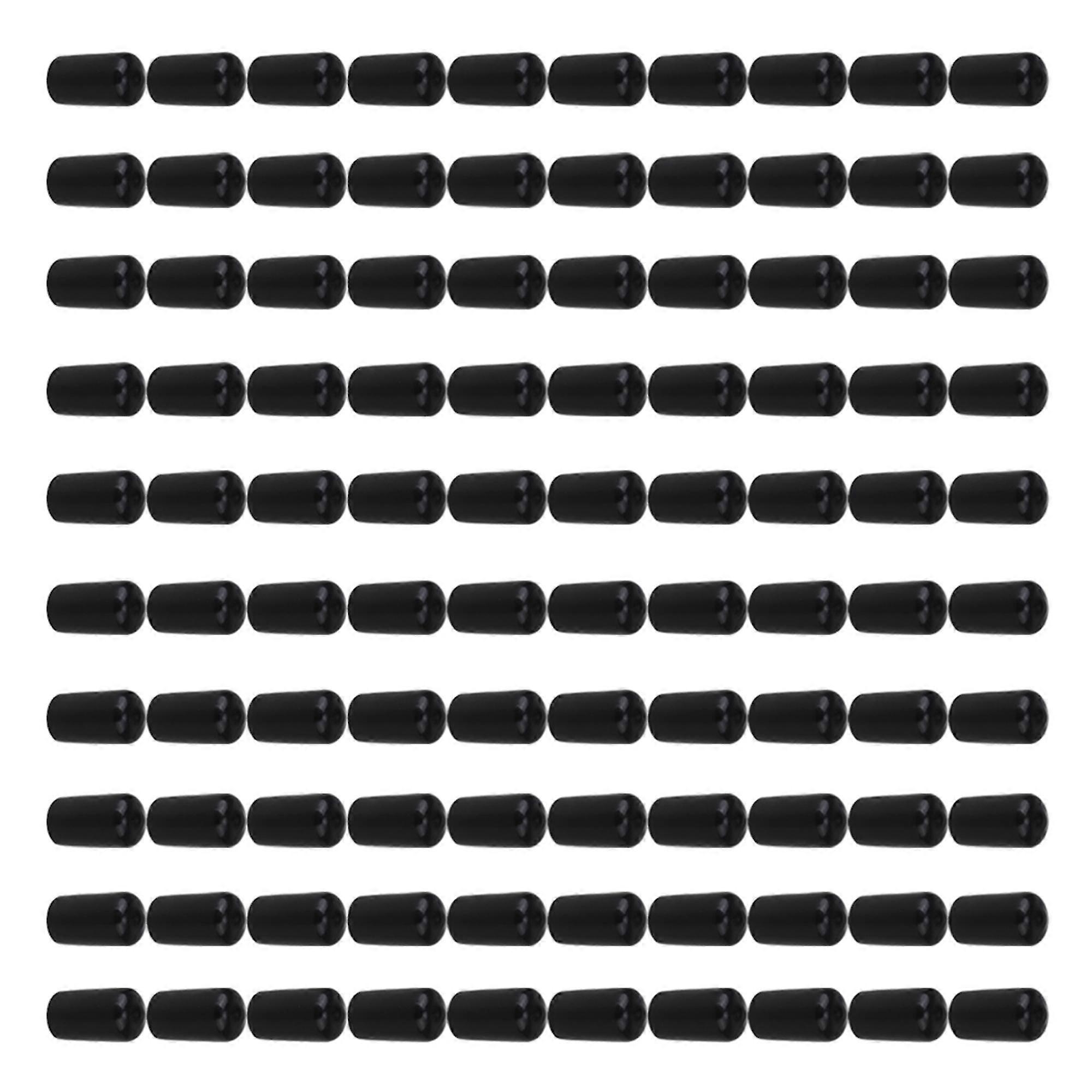 Set 100 capace de inchidere din cauciuc negru, 23x12mm - eMAG.ro