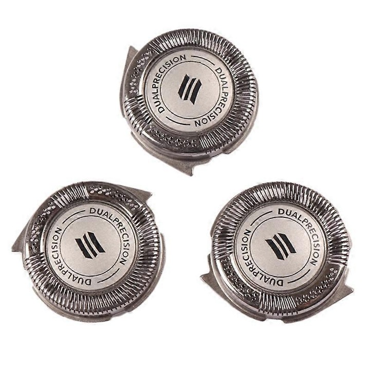 Бръснещи глави HQ8, комплект 3 броя, метални, сребристи