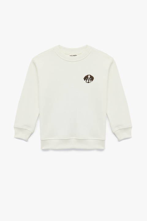 KOTON, Bluza de trening cu detaliu grafic, Alb