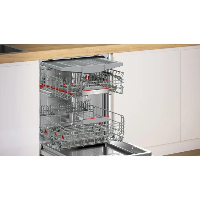 Masina de spalat vase incorporabila Bosch SMD6ECX12E, 14 seturi, HomeConnect, Alb, 60x81.5cm