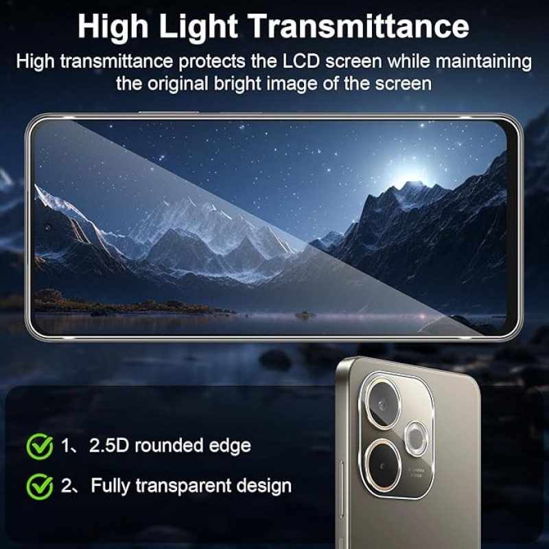 Set 2 Folii Protectie Ecran si 2 Folii Protectie Camera compatibile cu OPPO A5 Pro 4G/5G, Sticla Securizata, Transparenta, 9H, Anti-Zgarieturi