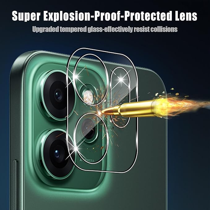 Folie protectie ecran compatibila cu OPPO Reno 14F 5G / Reno 14FS 5G, set 2 folii protectie ecran si 2 folii protectie camera, sticla securizata, transparenta, 0.33mm