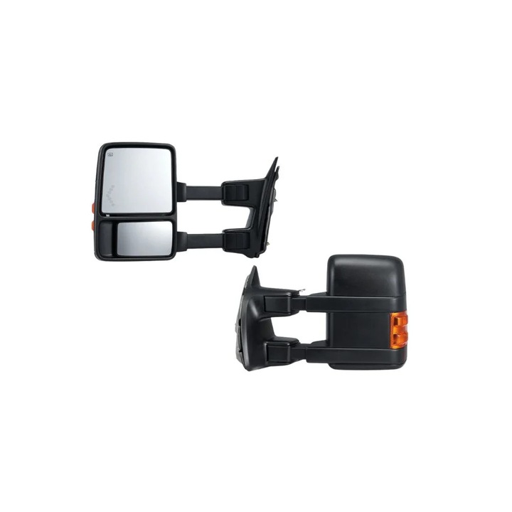 Oglinzi remorcare, dezghetare electrica, semnalizare luminoasa, negru, set pereche, 2008-2016
