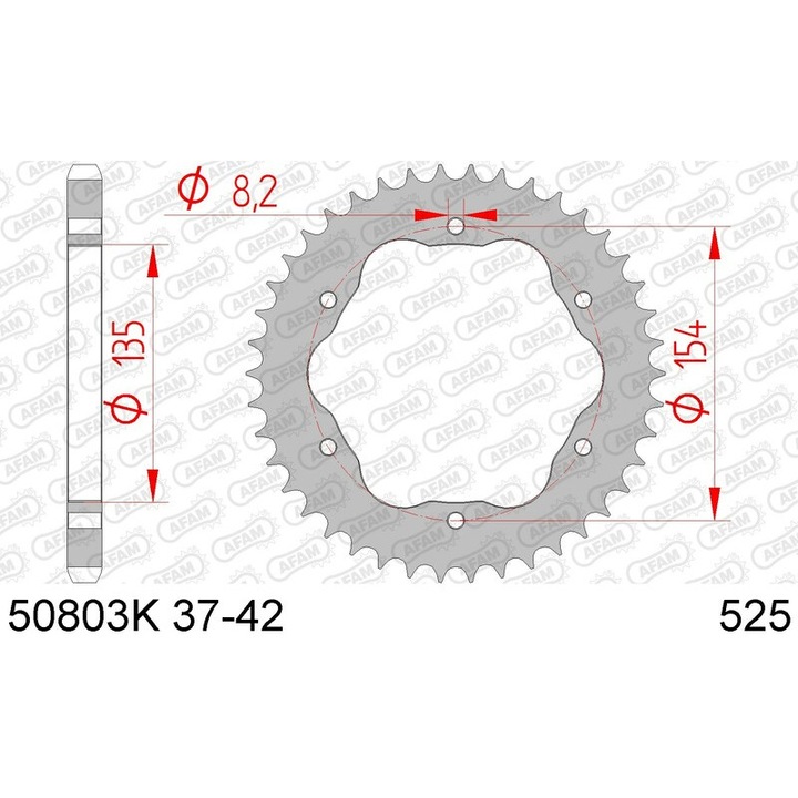 AFAM Acél Standard Hátsó Láncszem 50803K