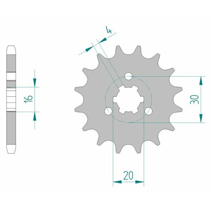 AFAM acél első lánckerék 33200 - 428 MBHR_46001096