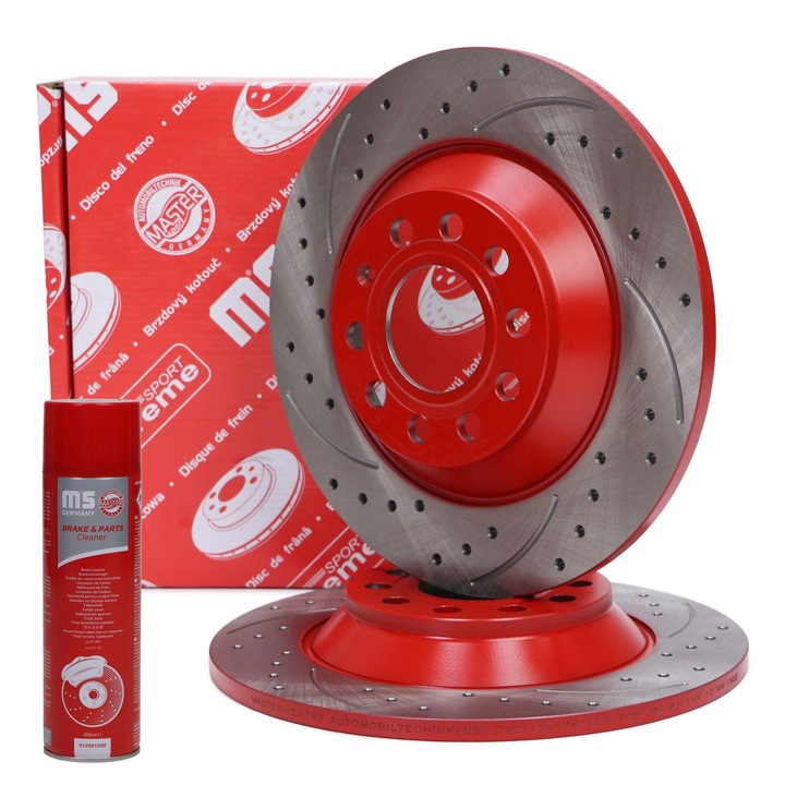 Master-Sport hátsó féktárcsák, 2 darabos készlet, 302x42,4mm, 5 lyuk, 12mm vastagság, többszínű