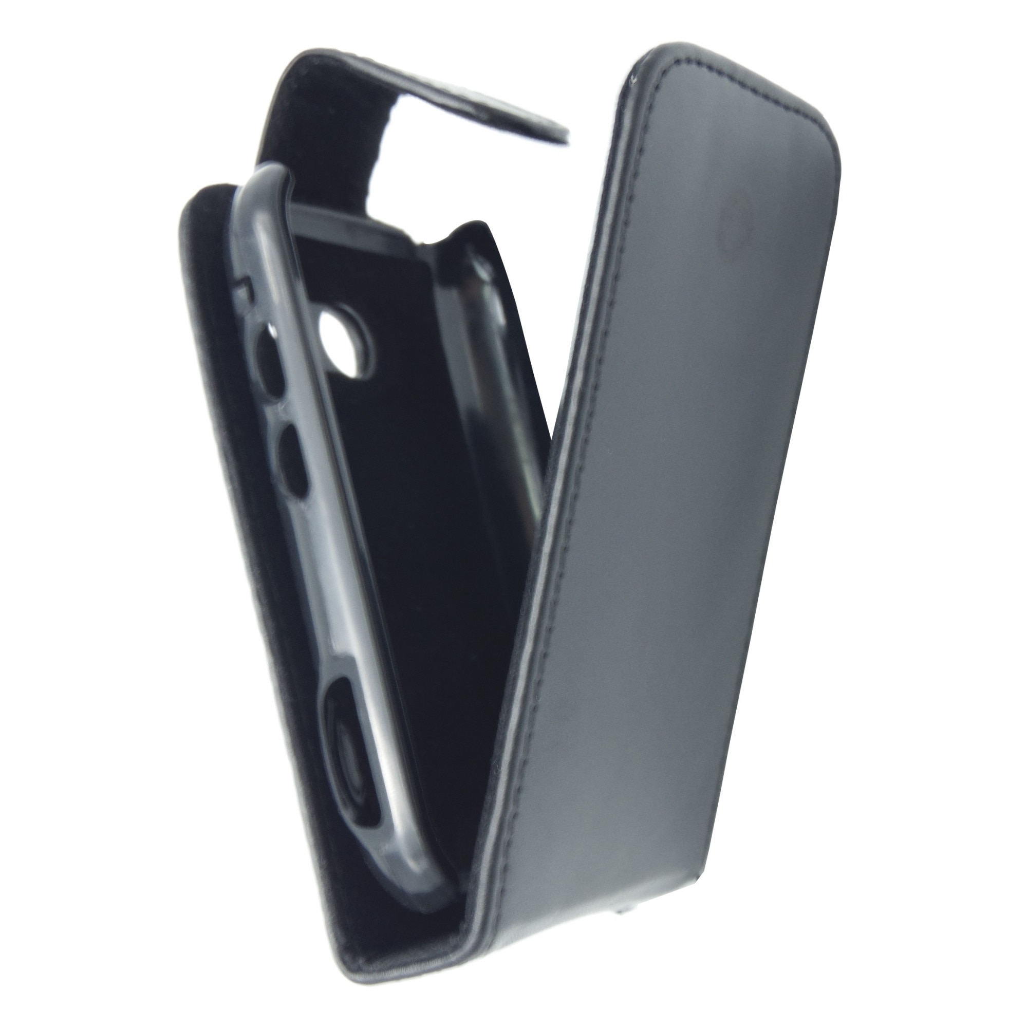 Husa flip TelOne neagra pentru Samsung Diva S7070