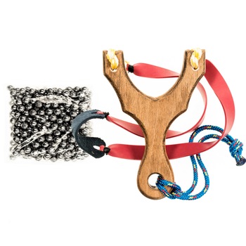 Pachet 300 bile metal si prastie Stejar Pachet 300 bile metal si prastie Stejar