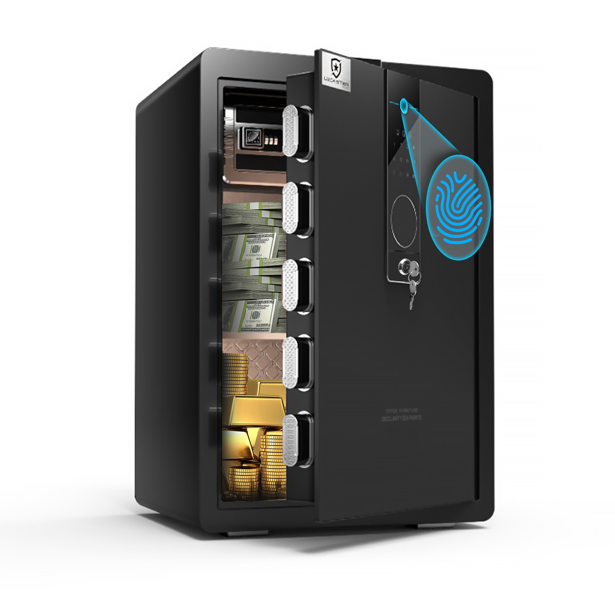 Seif electronic Extralink Lock Star XP-70 cu raft 76L pentru casa si ...