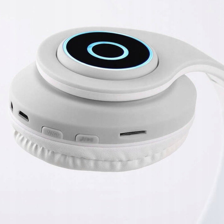 Casti Extralink cu Uschi de Pisica, Bluetooth, Iluminare LED Multicolor, Pliabile, 400mAh