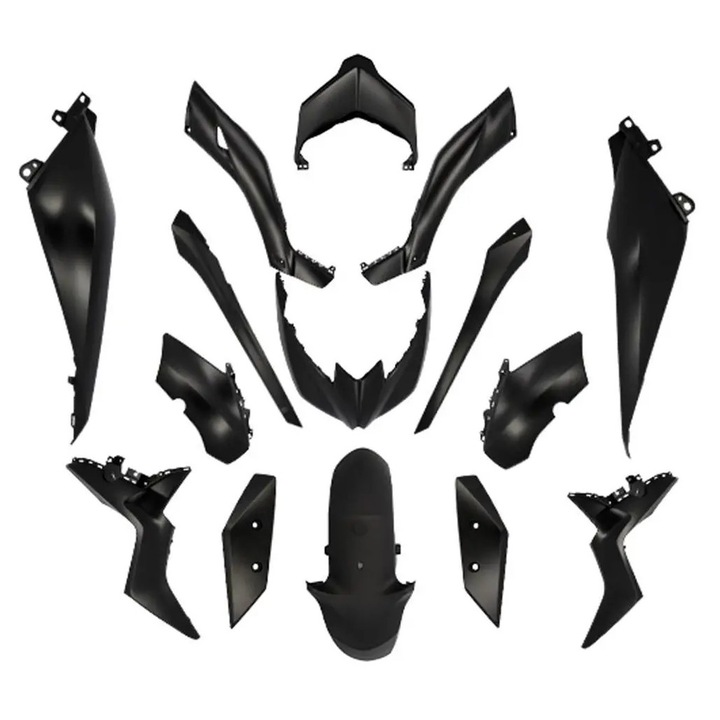 Yamaha Xmax 125-300 2018+ matt fekete burkolatkészlet (15 darab)