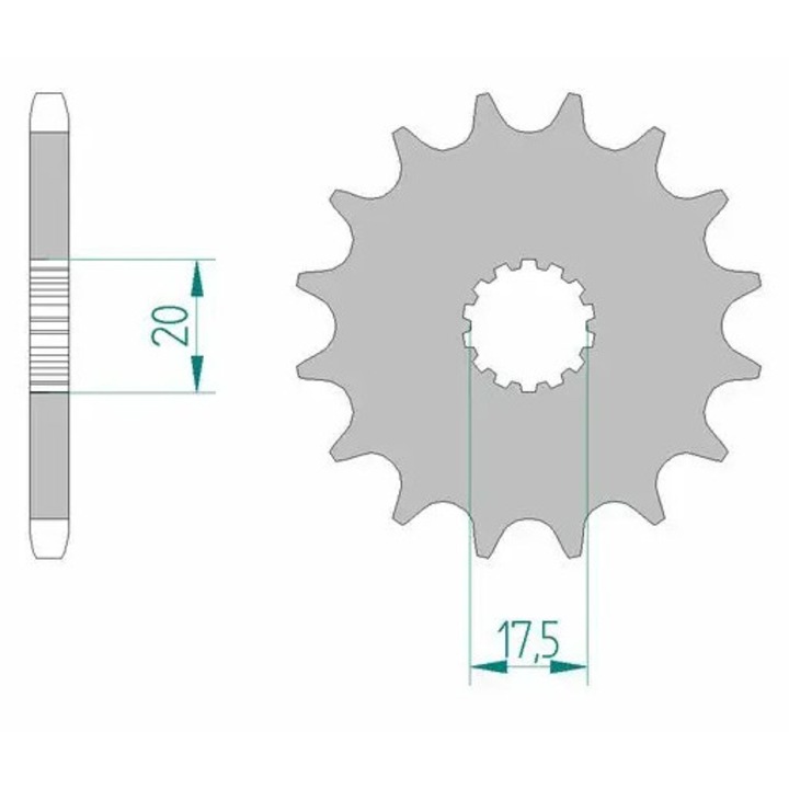 YZ 85 MX Pinion față 14 dinți
