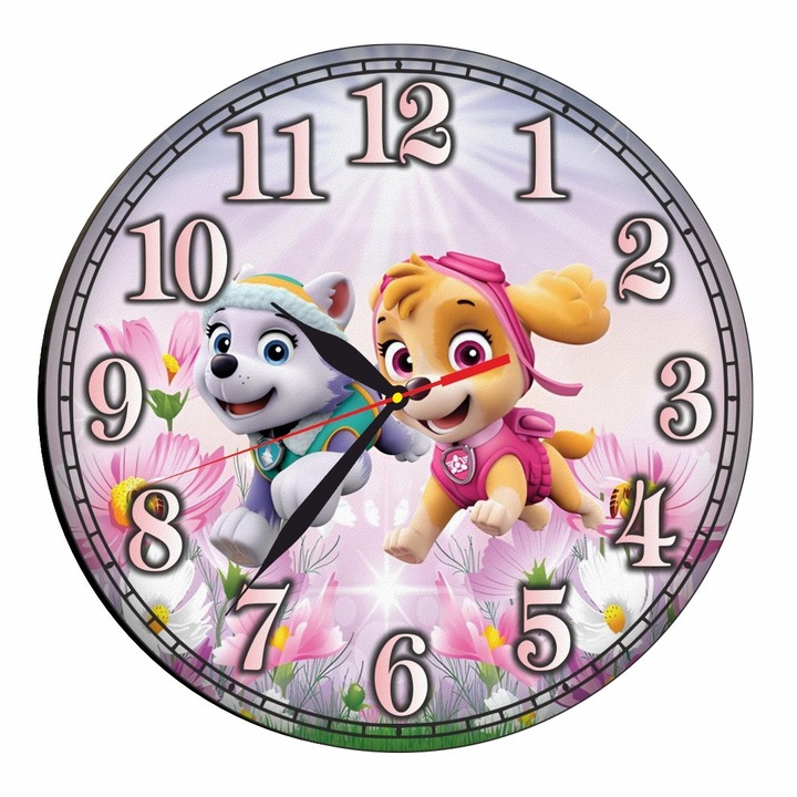 Ceas Disney, Echipa Patrol, Lemn, 30 cm, CSDUV082