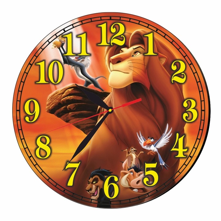 Ceas Disney, Regele Leu, Lion King, Lemn, 30 cm, CSDUV093