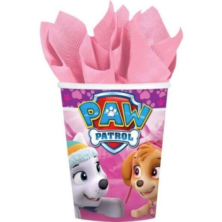 Set 8 pahare carton Paw Patrol Multicolor 250 ml