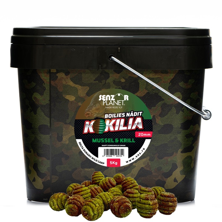 Boilies Senzor Planet Kokilia Mussel & Krill 20mm, 5kg
