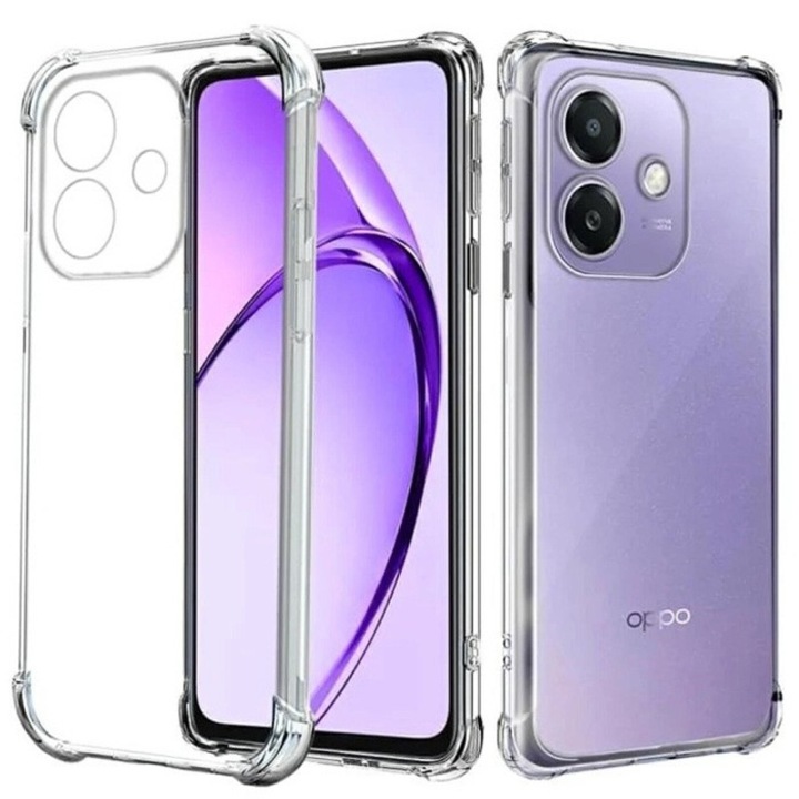 Husa Soft Clear Antisoc compatibila cu Oppo A5 Pro 5G, Clear