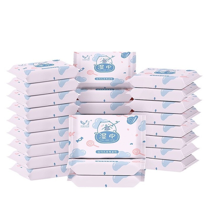 Servetele umede, 10 bucati, non-woven, delicate cu pielea, fara parfumuri chimice