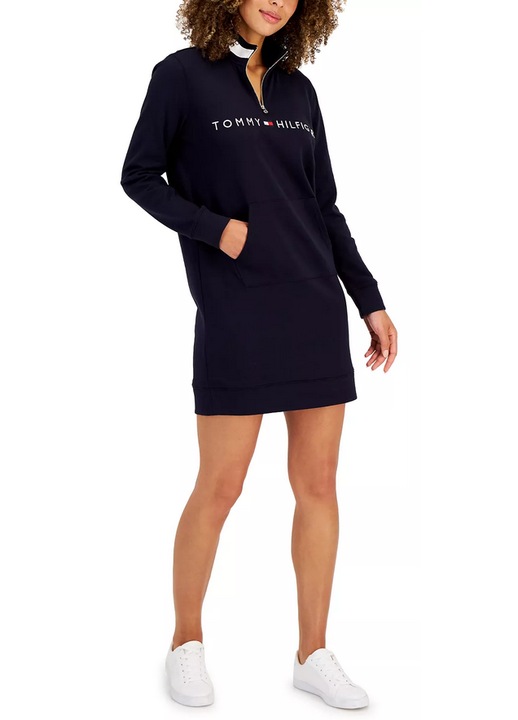 Рокля Tommy Hilfiger, лого Funnel, Син