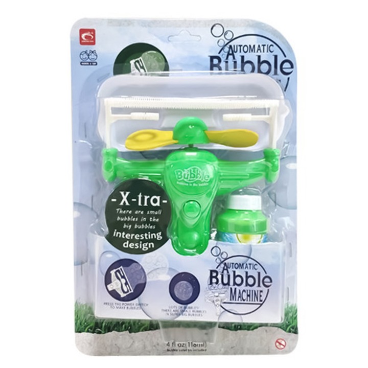 Aparat de facut baloane de sapun, set cu lichid inclus, plastic, pentru 3 ani