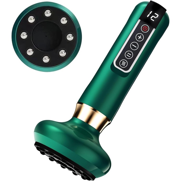 TodyJeyHo, Преносим антицелулитен масажор 12 регулируеми нива, зелен, 20x9x9см