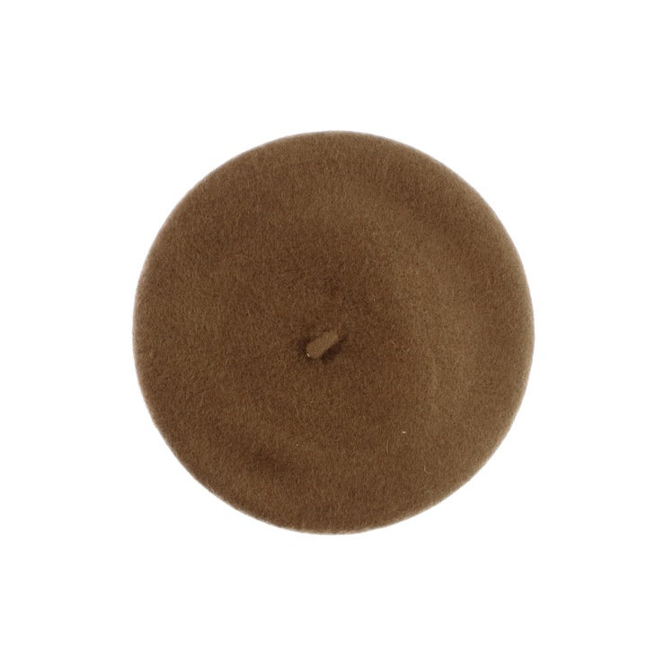 Bereta de dama, Buticcochet, din lana, one size, Maro inchis - BSC722