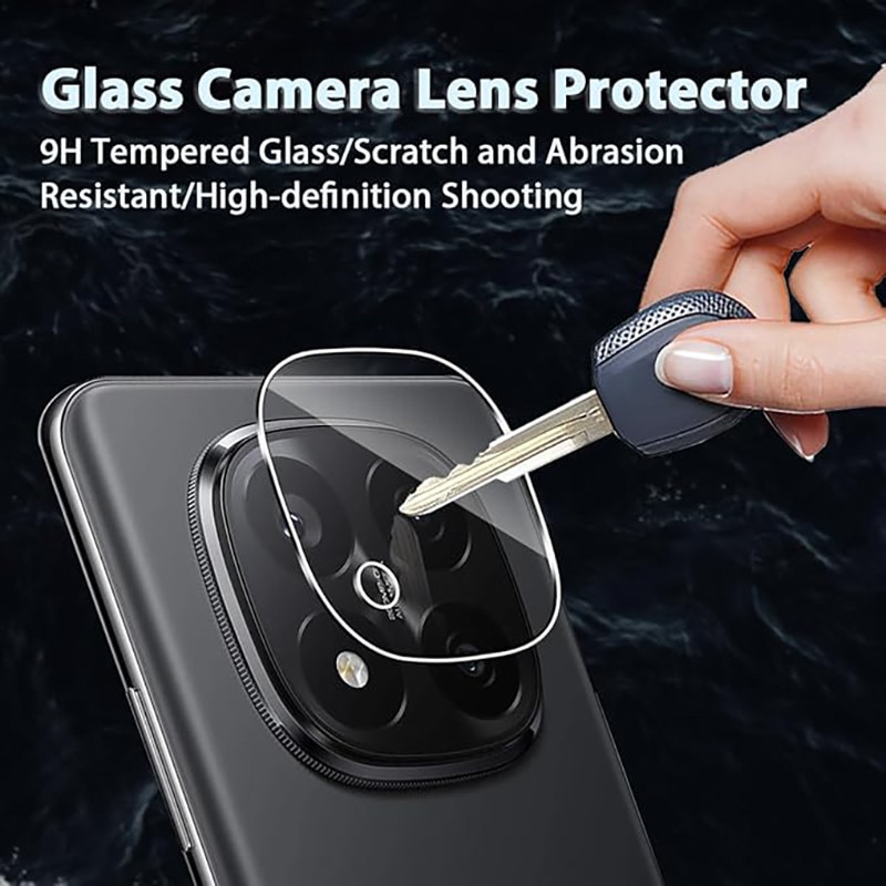Set 2 Folii Protectie Camera Sticla Securizata 9H Transparenta pentru Xiaomi Redmi Note 14 Pro Plus 5G