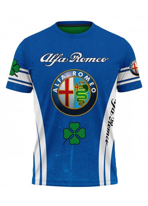 Férfi póló Alfa Romeo 115.71, rövid ujjú, többszínű