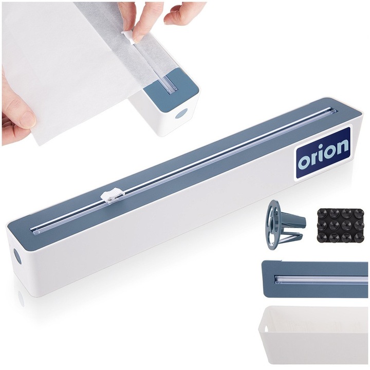 Dispenser Pentru Folie, Orion, 36x5.8x5.8 cm, Fabricat Din Material Rezistent, Echipat Cu Lama De Taiere, Posibilitate De Montare Pe Diverse Suprafete, Instalare Simpla Si Schimbare A Rolei, Multicolor