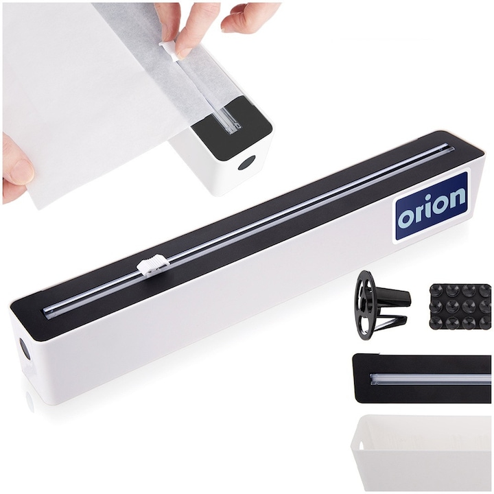 Dispenser Pentru Folie, Orion, 36x5.8x5 cm, Fabricat Din Material Rezistent, Echipat Cu Lama De Taiere, Posibilitate De Montare Pe Diverse Suprafete, Instalare Simpla Si Schimbare A Rolei, Multicolor