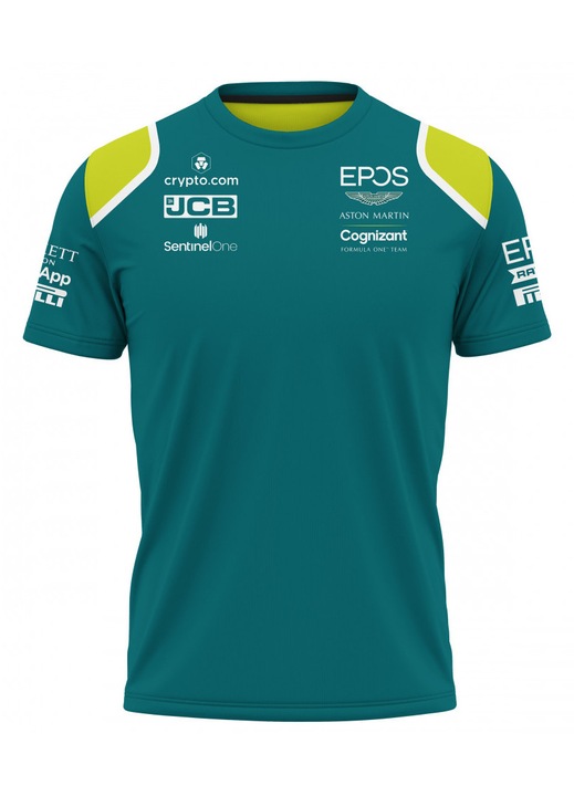 Férfi póló Aston Martin F1 116.37, rövid ujjú, sokszínű