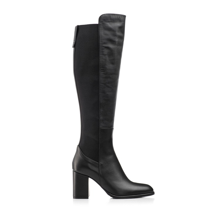 Cizme dama, Musette, NEW MELANIE A280, Piele naturala, Negru